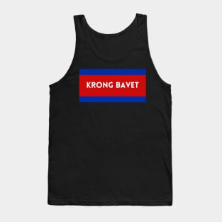 Krong Bavet City in Cambodian Flag Colors Tank Top